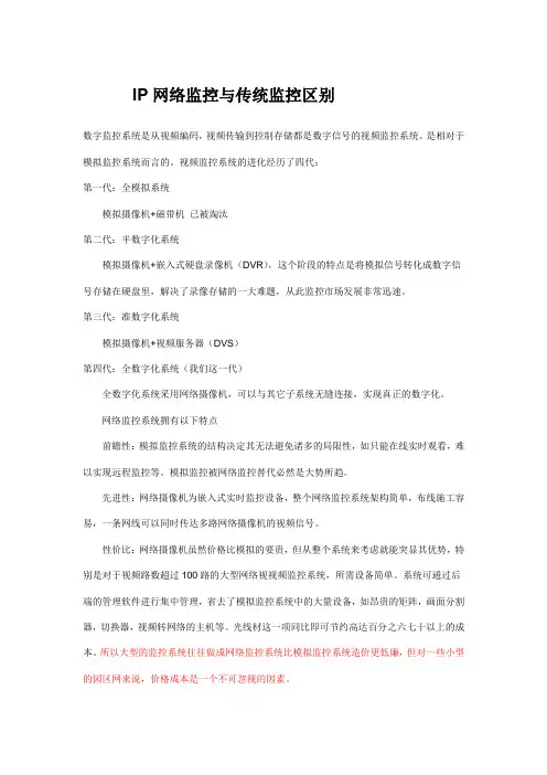 IP网络监控与传统监控区别