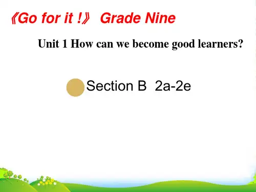 人教课标版初中英语九年级全册unit1Section B 2a2e(共19张PPT)