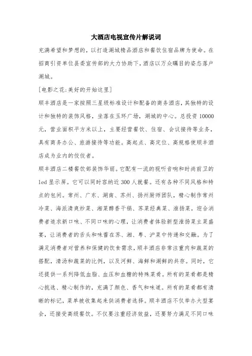 大酒店电视宣传片解说词.doc