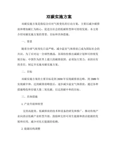 双碳实施方案