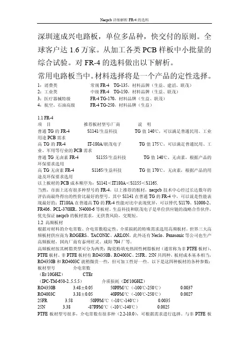 电路板FR-4基材及可制造性