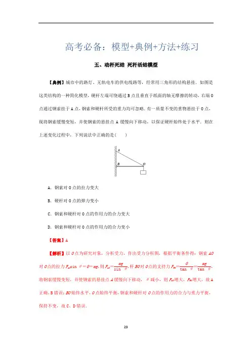 高考必备14  静力学(2)-2021年高三物理重点模型训练(解析版)