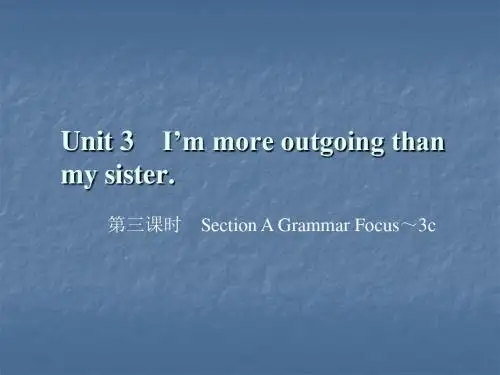 2019秋人教新目标八年级英语上册作业课件：Unit 3 第三课时 Section A Grammar Focus～3c(共19张PPT)