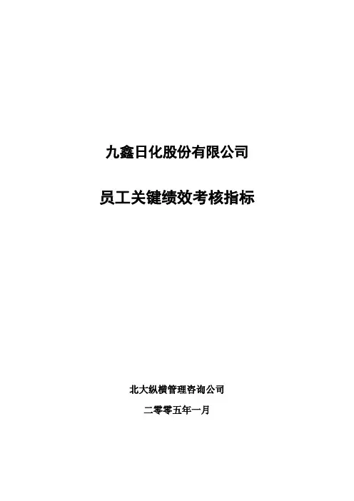 某公司员工关键绩效考核指标000002)