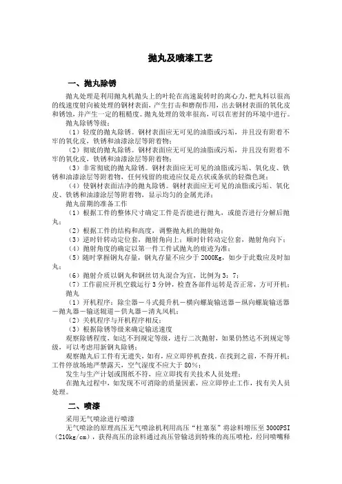 抛丸及喷漆工艺