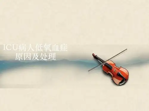 ICU病人低氧血症ppt课件