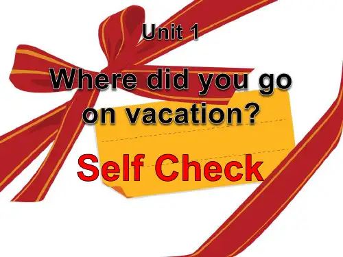 人教版八年级上册英语Self Check课件