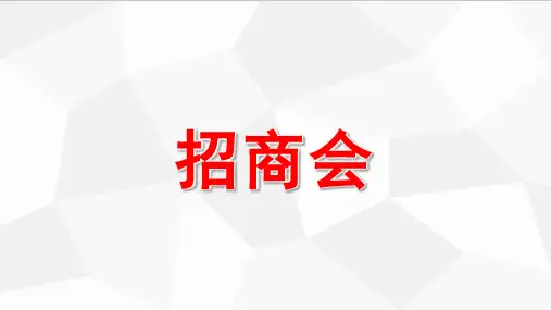 招商会PPT
