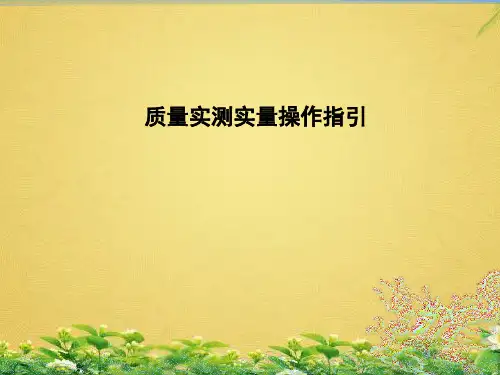 工程实测实量操作指引