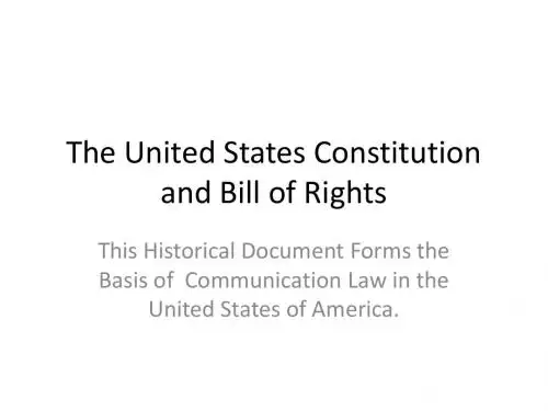 NYIT Comm Law--PPT 1 1st Amendment Rights