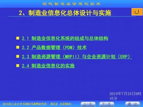 现代制造业信息化技术第二章