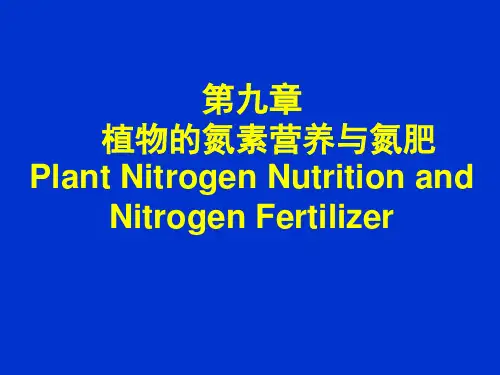 氮素营养与氮肥