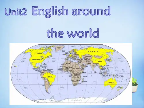 人教版高中英语必修一Unit2 English around the world  reading 课件
