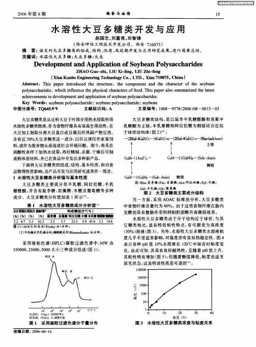 水溶性大豆多糖类开发与应用
