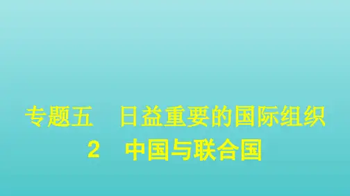 高中政治专题五日益重要的国际组织2中国与联合国课件新人教版选修