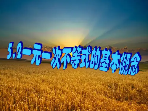 一元一次不等式的基本概念