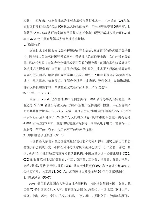 第三方检测公司