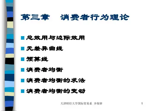 总效用与边际效用