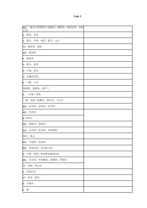 牛津高中英语模块四单词