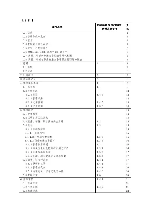 万科物业质量管理体系手册