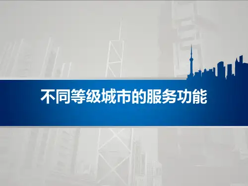 不同等级城市的服务功能