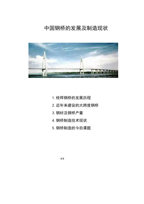 中国钢桥的发展及制造现状y