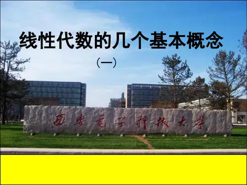 线性代数几个基本基础概念