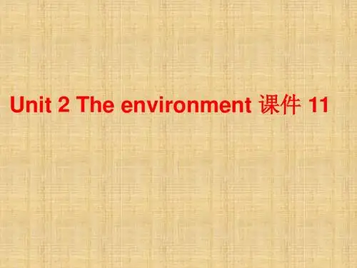 译林牛津版高中英语必修5课件 Unit 2 The environment 课件 11