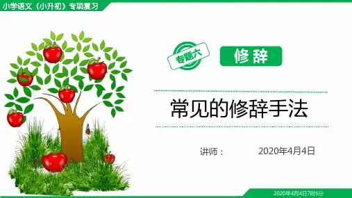 小学毕业考试(小升初)语文总复习常见修辞手法【精】