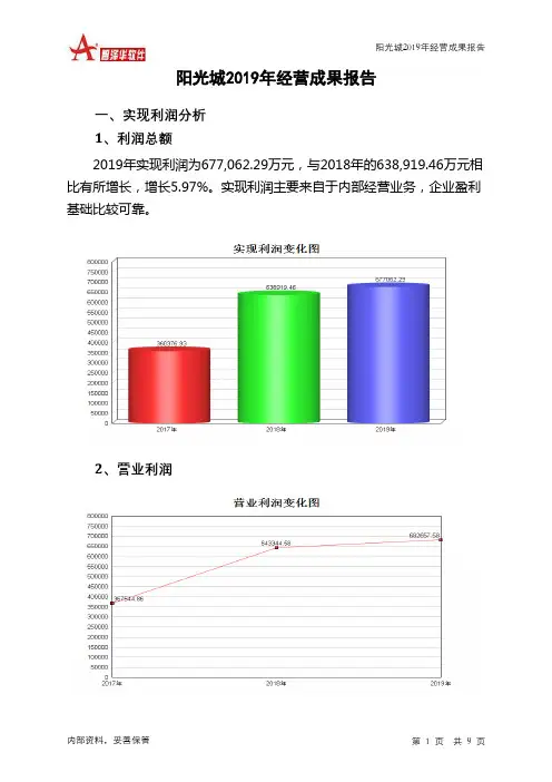 阳光城2019年经营成果报告