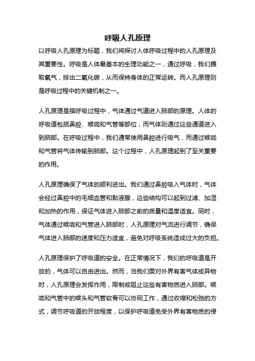 呼吸人孔原理