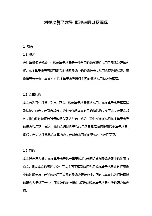 对梯度算子求导_概述说明以及解释