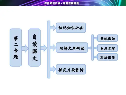 2013-2014学年高二语文苏教版选修《现代散文选读》课件：第2专题  自读课文 怀念红狐
