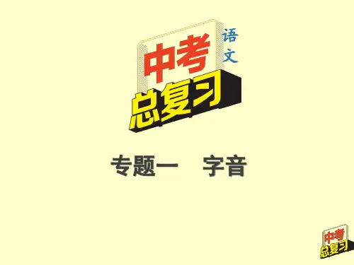 2020年中考语文总复习(重庆专版)——2.第二部分  专题一  字音