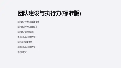 团队建设与执行力(标准版)