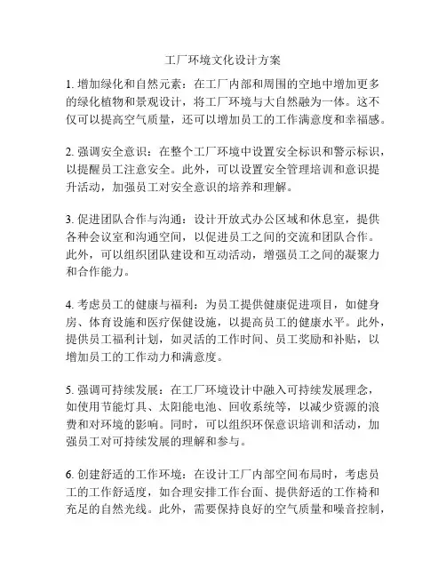 工厂环境文化设计方案