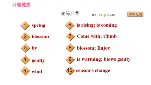 冀教版八年级下册英语课件Unit1Lesson3TheSunIsRising