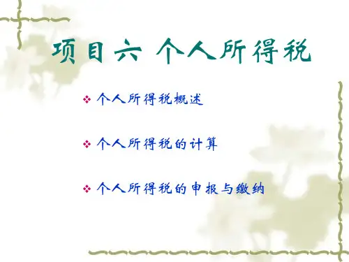 个 人所得税