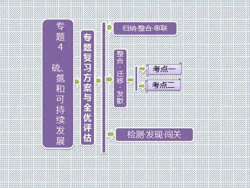 2014高一化学配套课件专题4硫、氮和可持续发展(苏教版必修1)