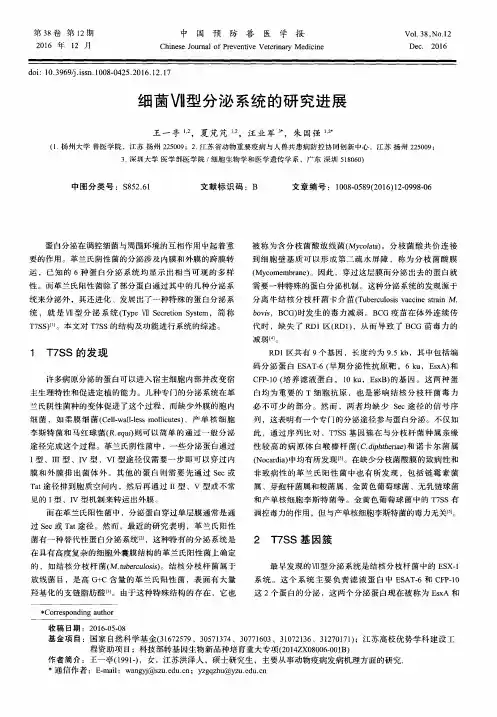 细菌Ⅶ型分泌系统的研究进展