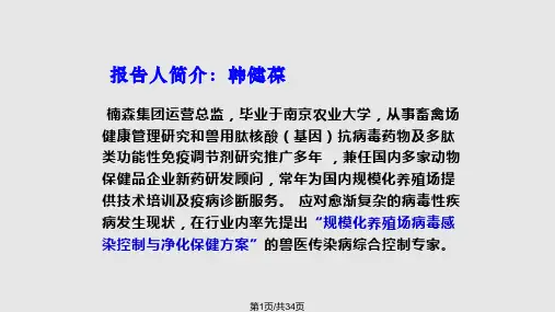 肽核酸技术对猪场病毒持续侵染良好控制方案的研究猪病篇PPT课件