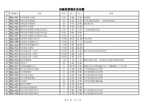 通信08定额管线工程补充定额