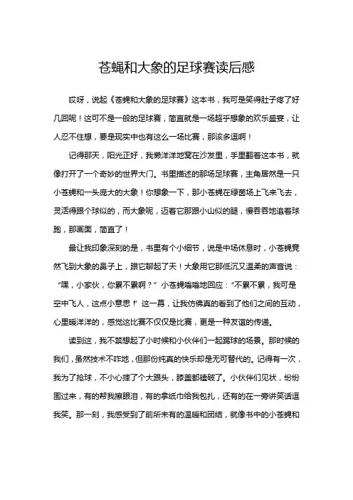苍蝇和大象的足球赛读后感