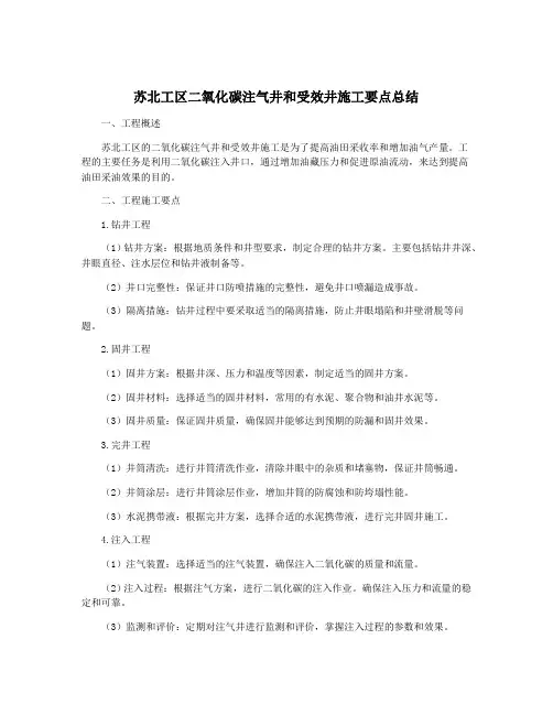 苏北工区二氧化碳注气井和受效井施工要点总结