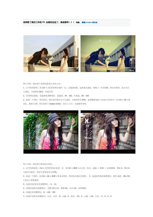 Photoshop照片调色教程集锦
