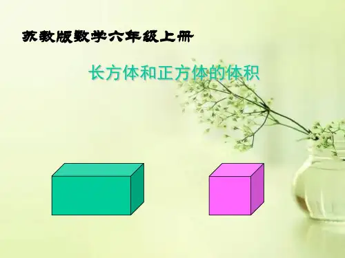 【苏教版】数学六上：《长方体和正方体的体积》ppt