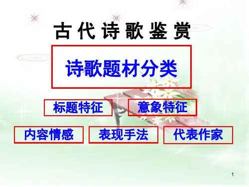 古代诗歌鉴赏诗歌题材分类整理版ppt课件