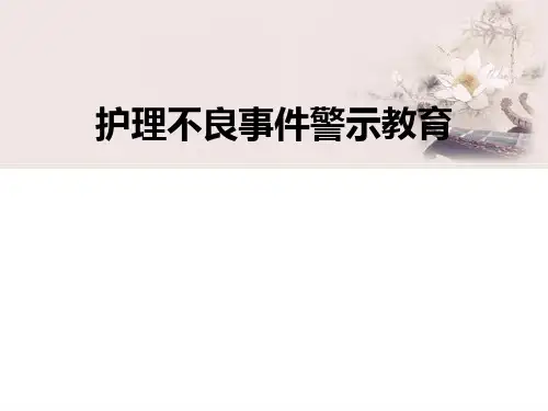不良事件警示教育PPT课件