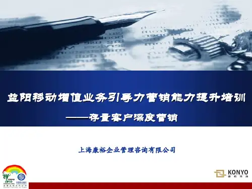 移动增值业务引导力营销能力提升培训(ppt 115页)