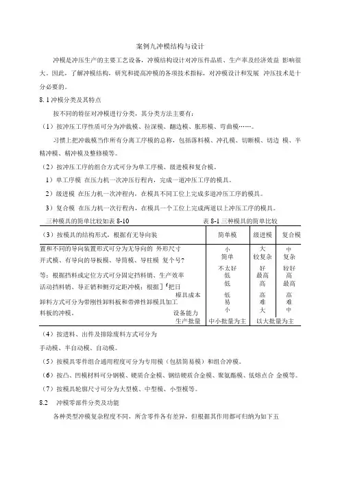 冲压模具设计与制作配套案例库：案例09 冲模结构与设计